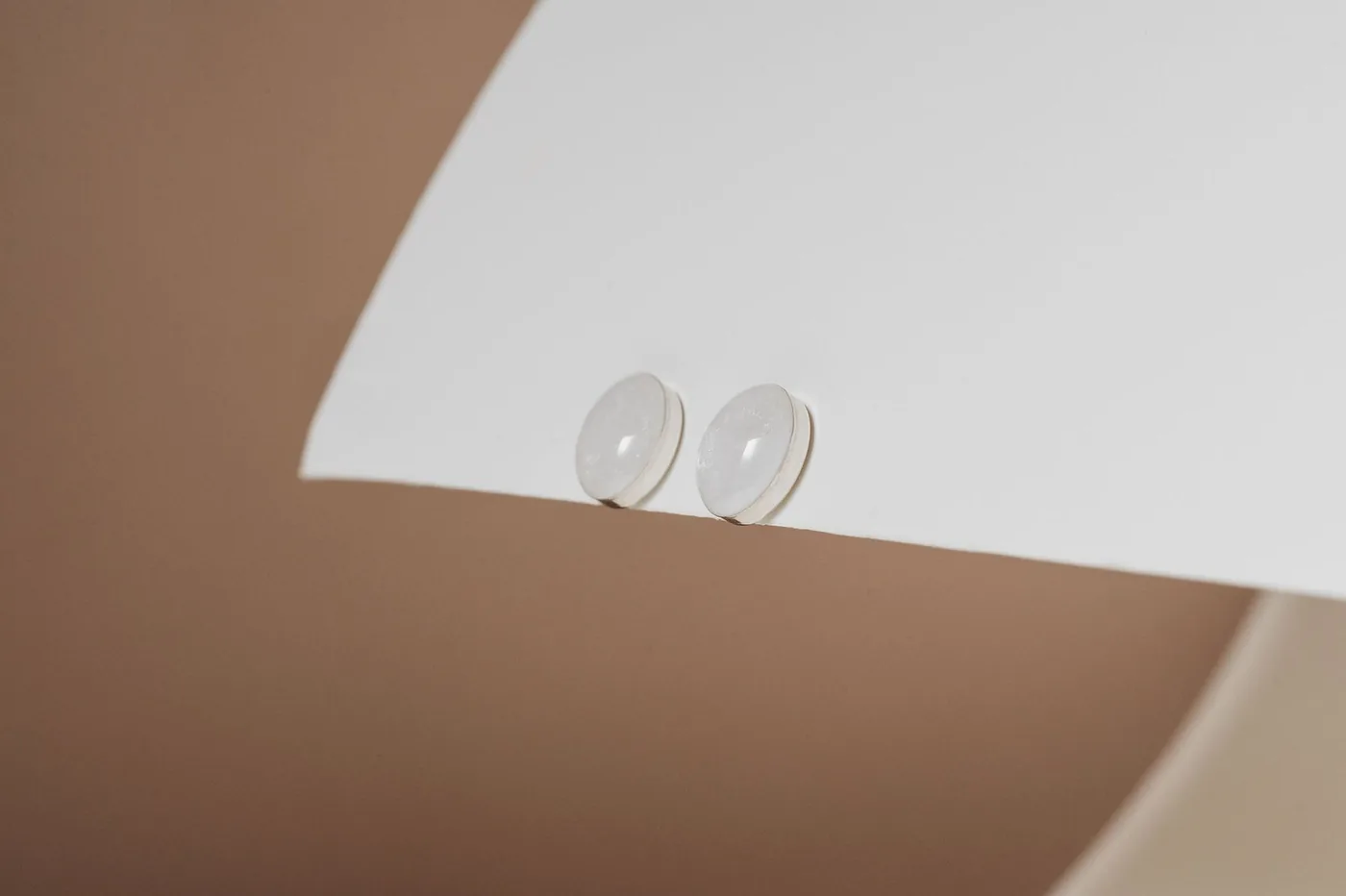 Cremation Oval Stud Earrings - Sterling Silver — product image 1