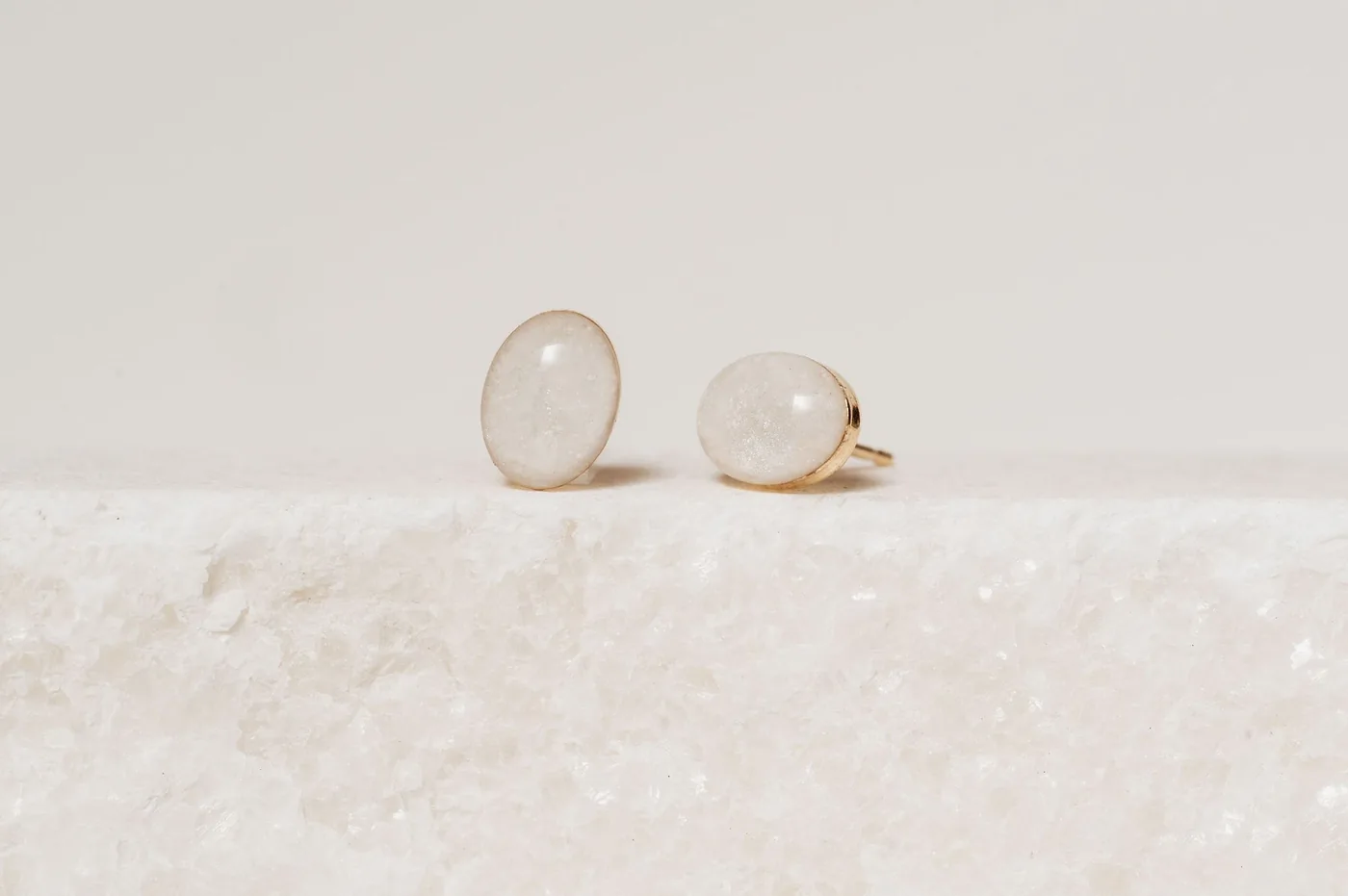Cremation Oval Stud Earrings - 14k Gold Filled — product image 4