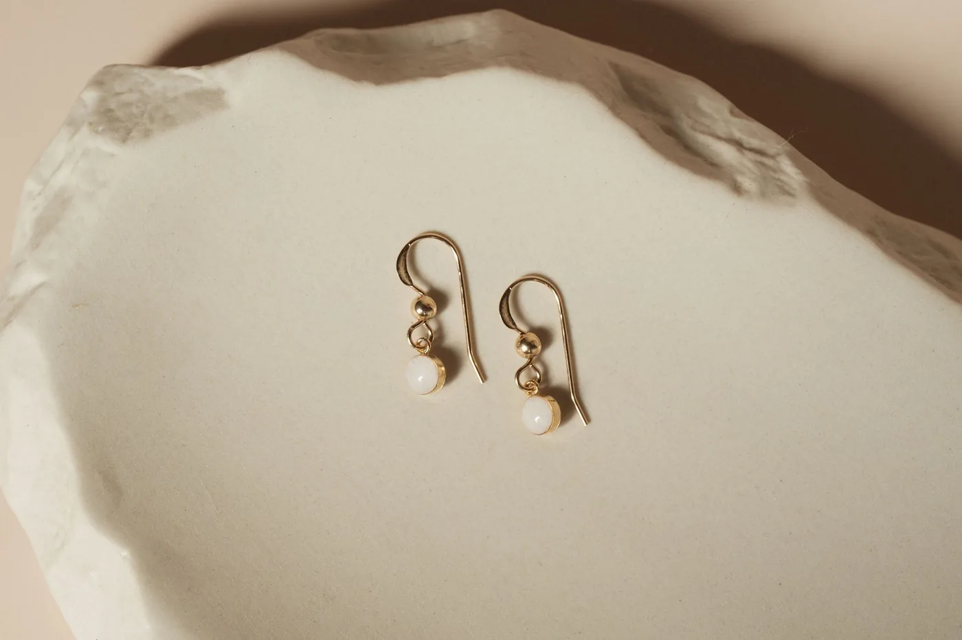 Mothers Milk Drop Fish Hook Earrings- 14k Gold Filled — product image 1
