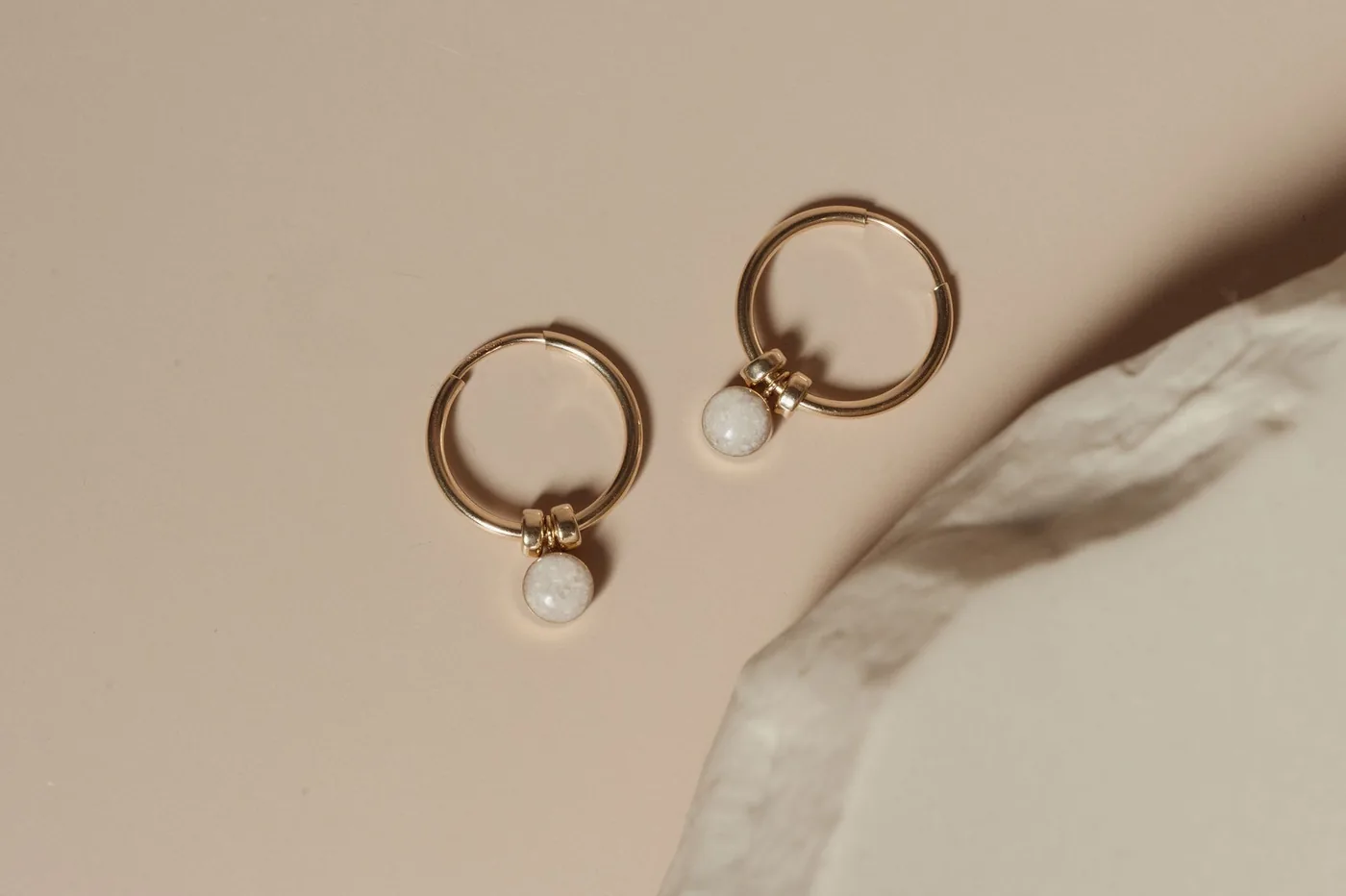 Cremation Hoop Earrings- 14K Gold Filled — product image 1