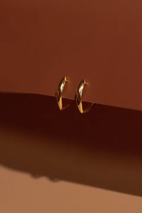 Pointed Hinge Hoops - 14K Gold Filled — product image 3