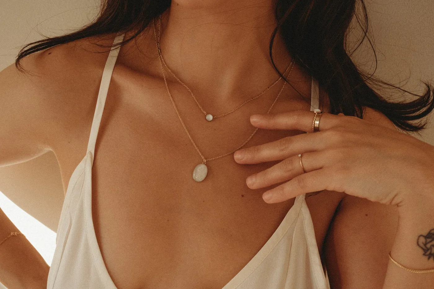 Cremation Oval Necklace - 14k Gold Filled — product image 3