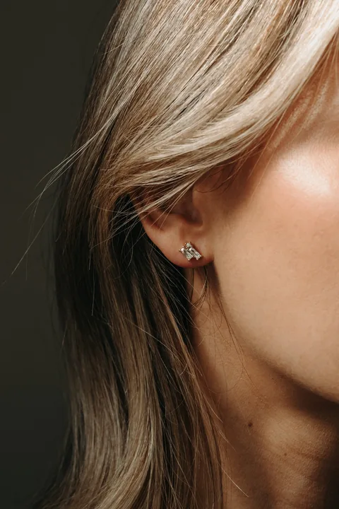 Diamond Cluster Studs - 14K Gold Filled — product image 2