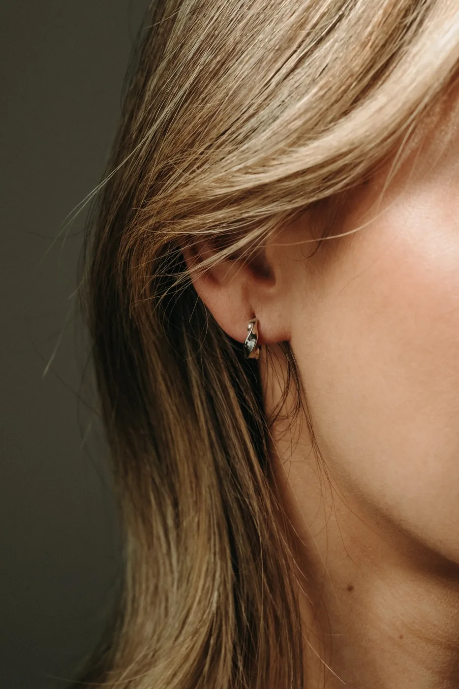 Twisted Huggie Hoops - Sterling Silver — product image 2