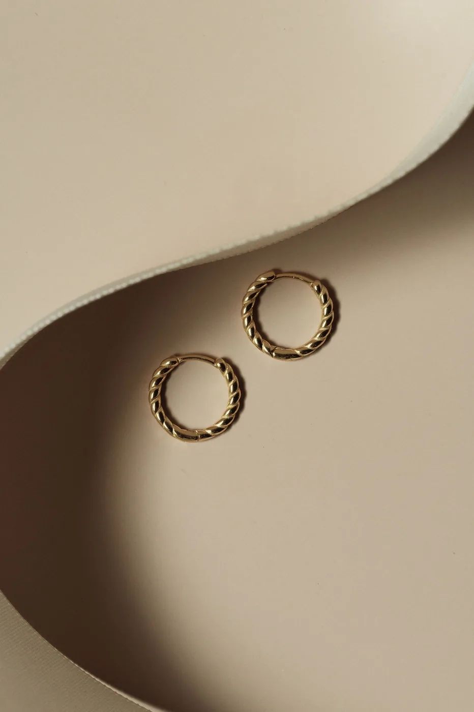 Roped Hinge Hoops - 14k Gold Filled — product image 1