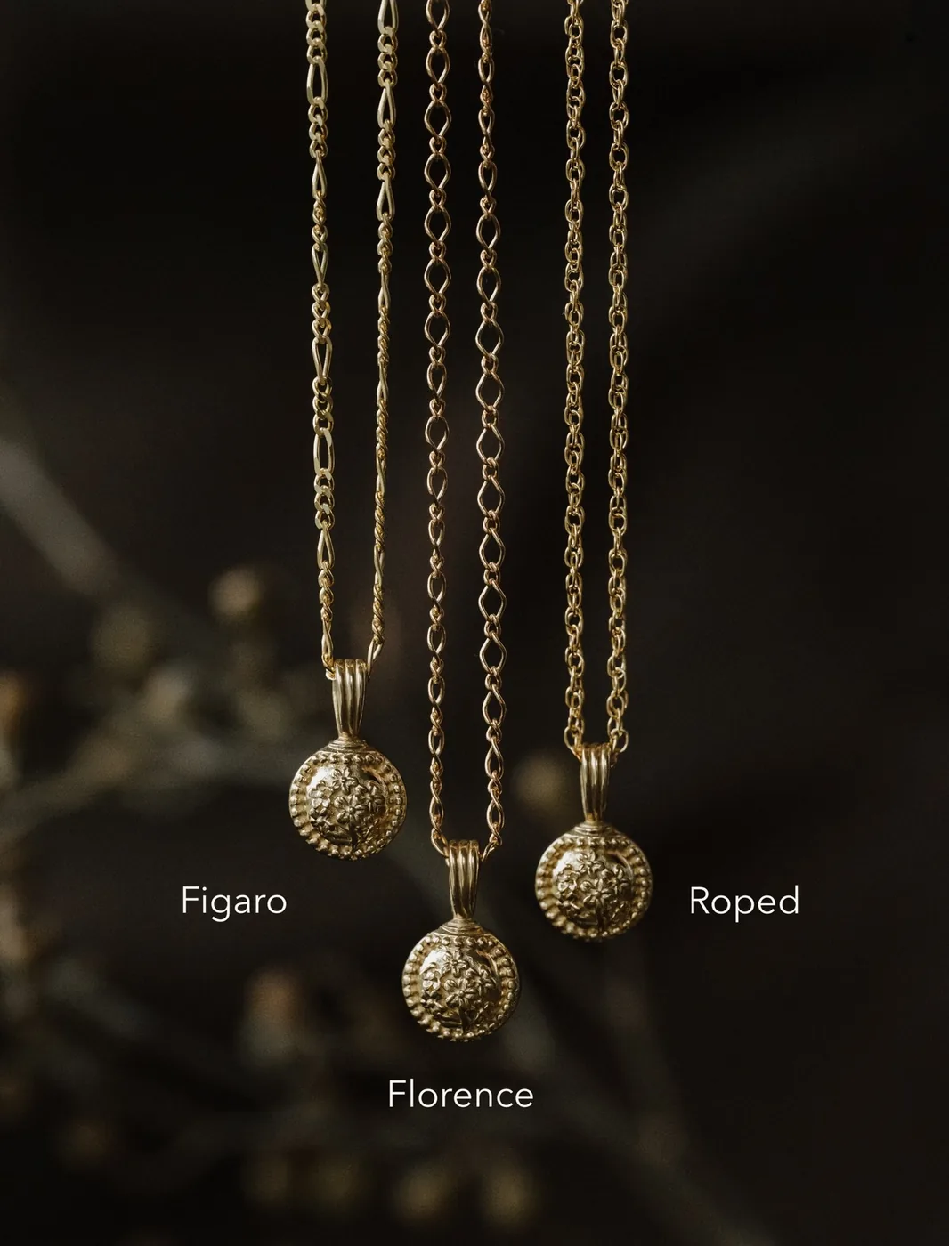 Forget-Me-Not Circle Cremains Urn Necklace - Solid Gold — product image 4