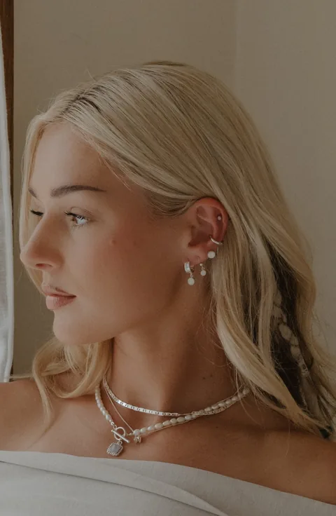 Cremation Hinge Hoop Earrings - Sterling Silver — product image 3