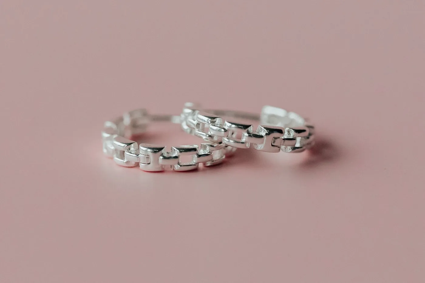Checkered Hoops - Sterling Silver — product image 1