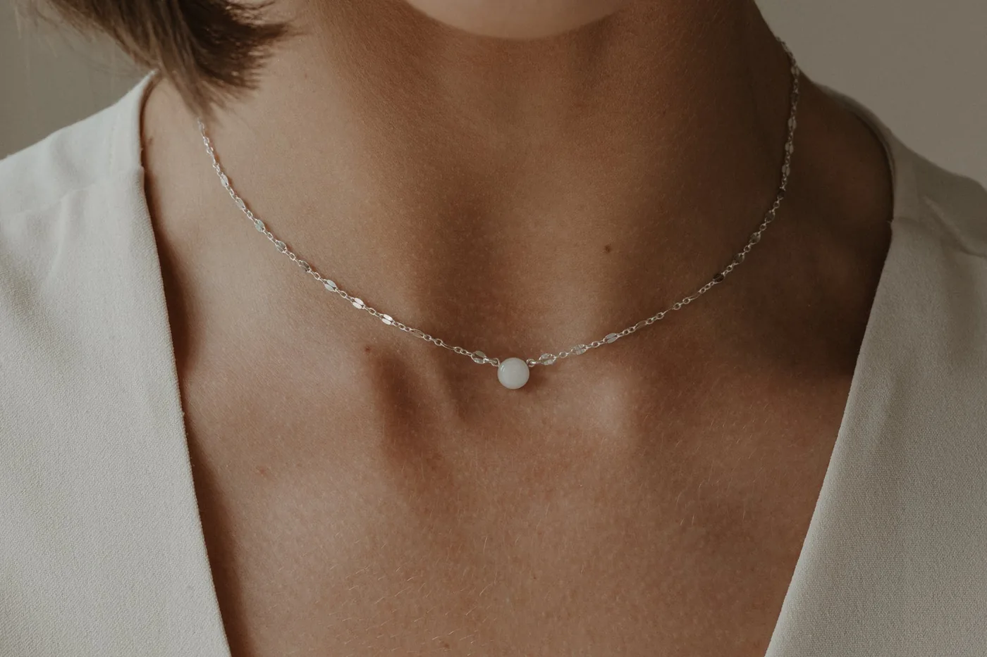 Cremation Sequin Necklace - Sterling Silver — product image 2