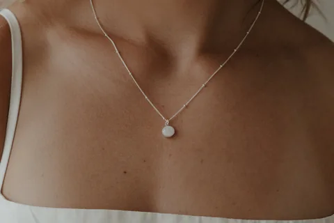 Cremation Necklace 8mm Pendant - Sterling Silver — product image 2