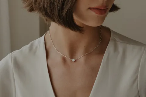 Mothers Milk Scalloped Necklace - Sterling Silver — product image 2