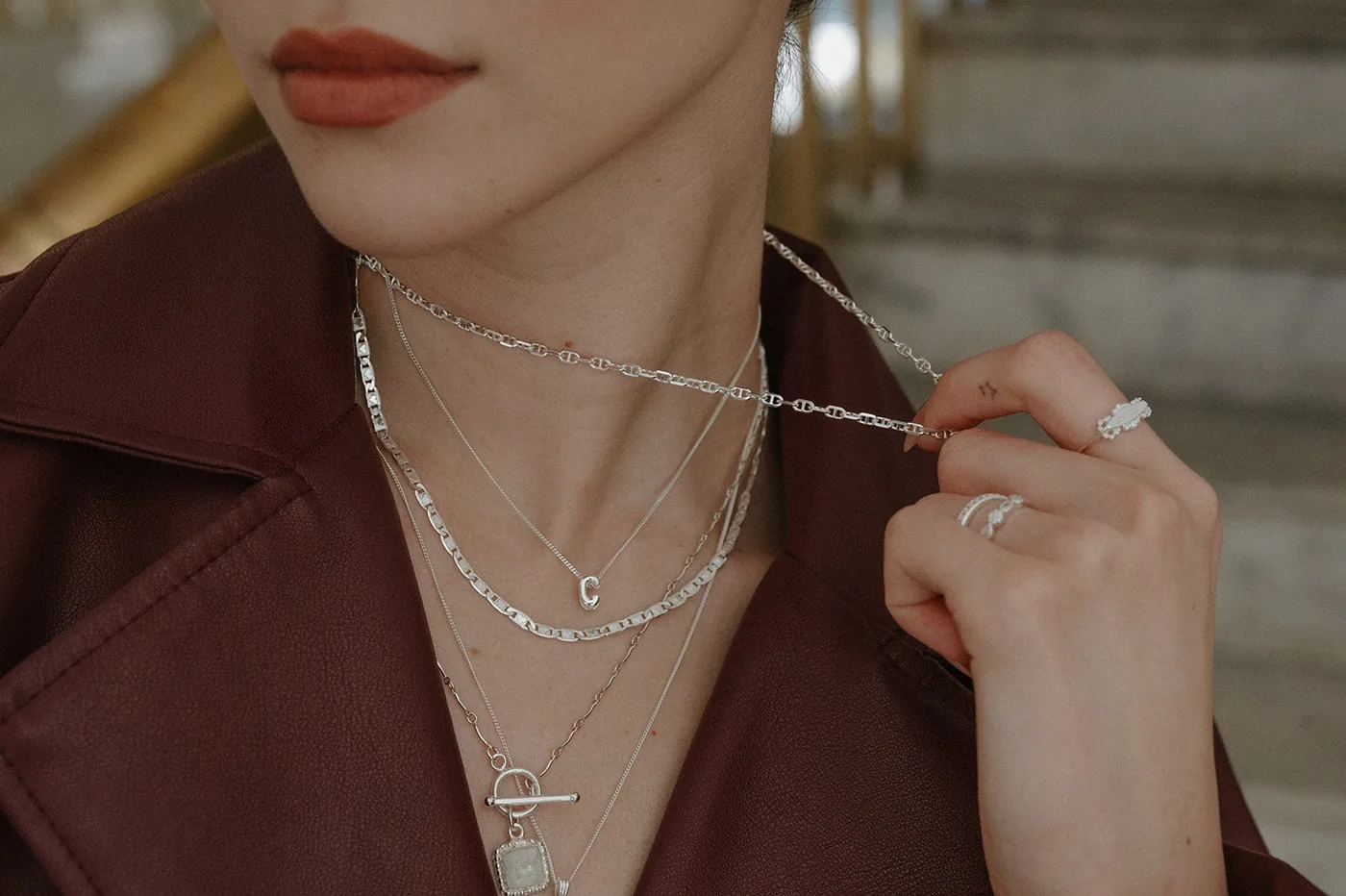 Bubble Charm Necklace- Personalized- Sterling Silver — product image 3