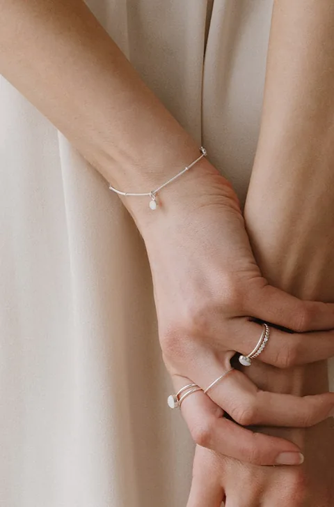 Cremation Saturn Charm Bracelet - Sterling Silver — product image 2