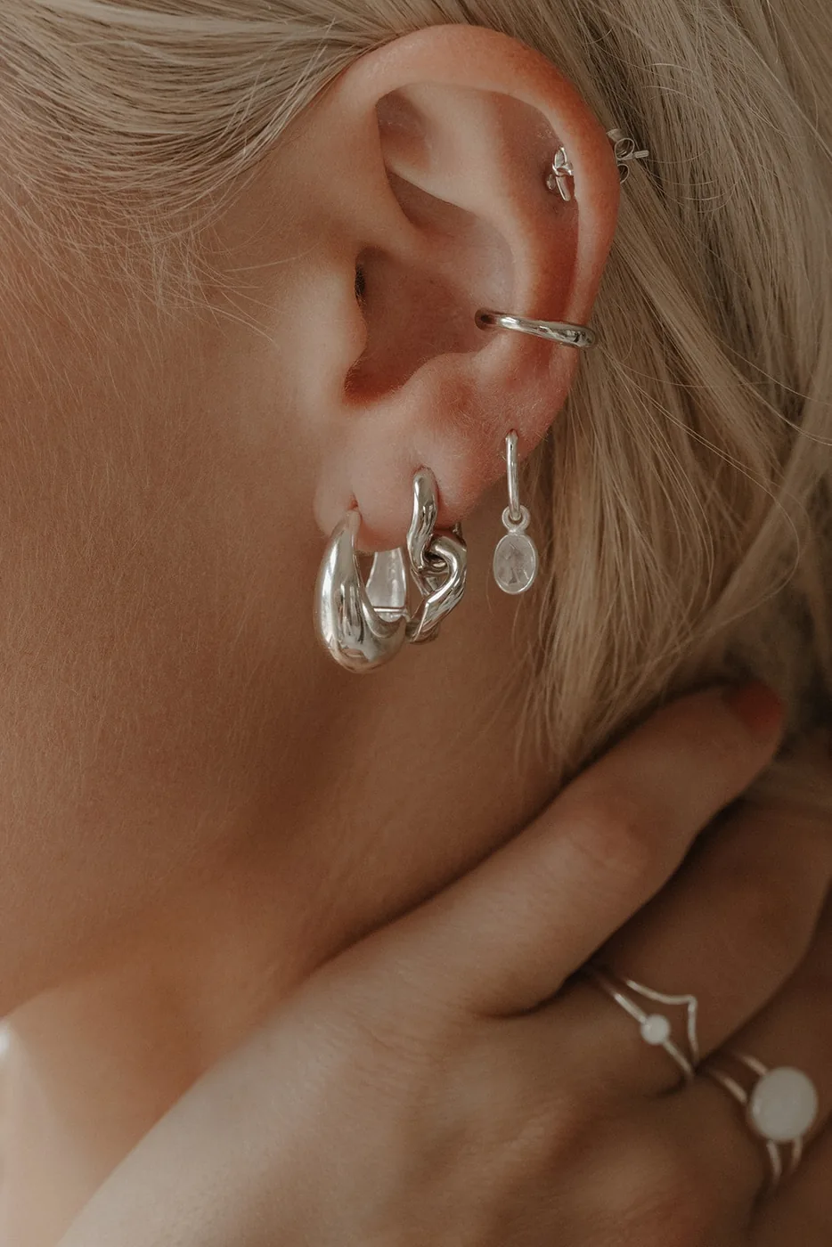Cuban Chain Earrings- Sterling Silver — product image 2