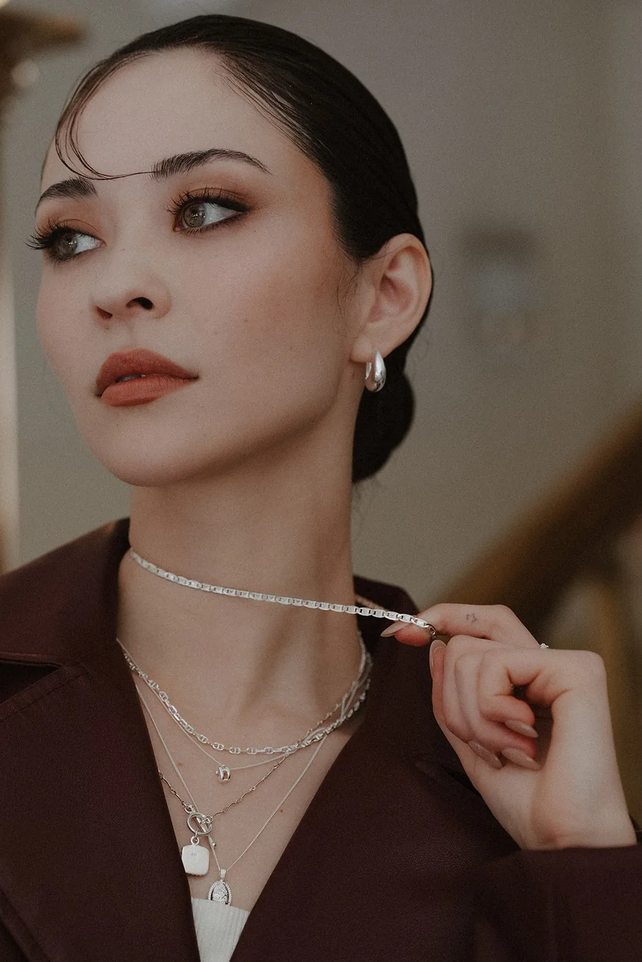 Valentino Heart Chain Necklace - Sterling Silver — product image 6