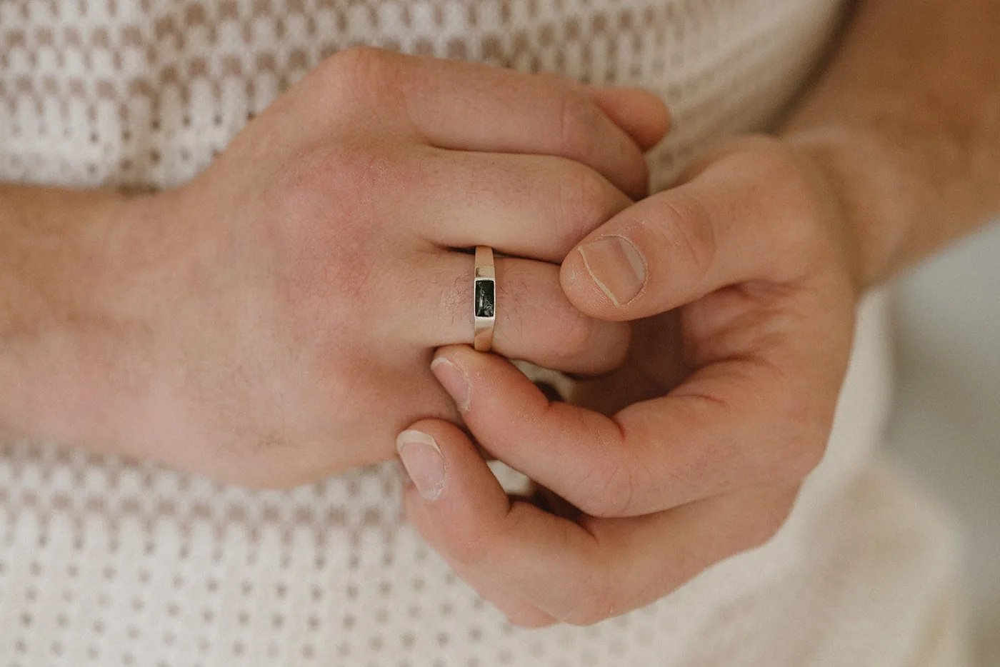 Cremation Signet Ring - Sterling Silver — product image 3