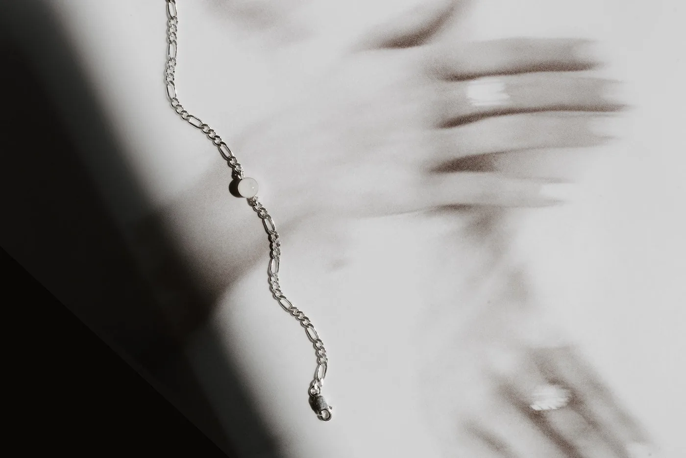 Cremation Thick Figaro Bracelet- Sterling Silver — product image 6