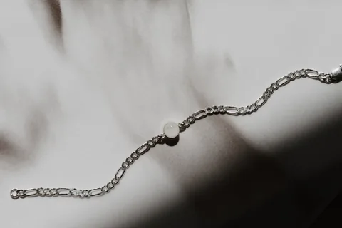 Cremation Thick Figaro Bracelet- Sterling Silver — product image 2