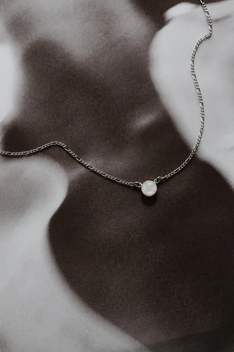Cremation Skinny Figaro Necklace - Sterling Silver — product image 1