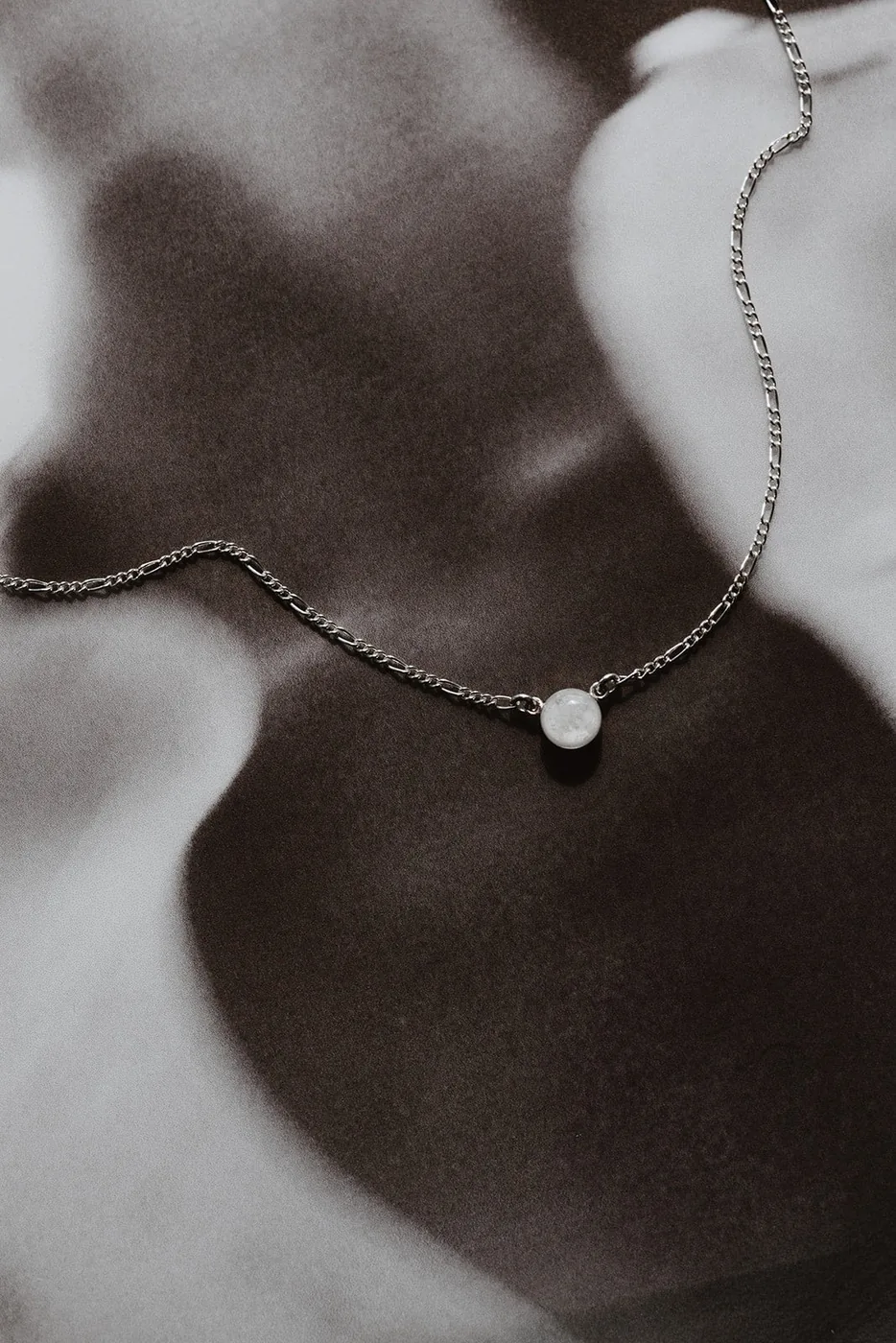 Cremation Skinny Figaro Necklace - Sterling Silver — product image 1