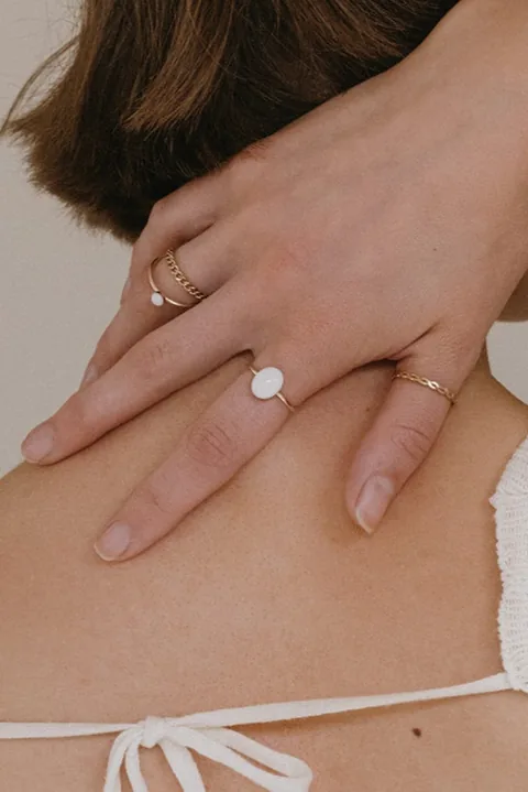 Mothers Milk Large Oval Ring - 14k Gold Filled — product image 1