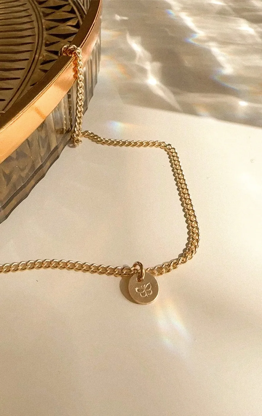 Butterfly Anklet - 14K gold filled — product image 1