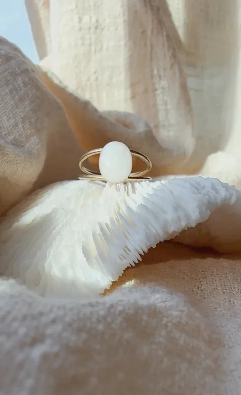 Cremation Double Band Oval Ring - 14k Gold Filled — product image 4