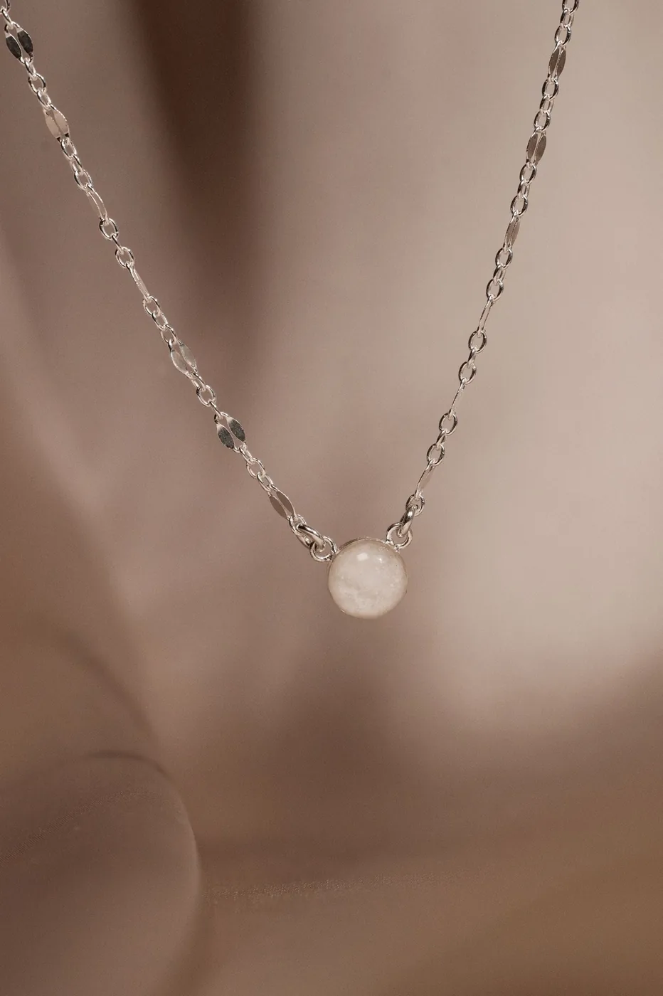 Cremation Sequin Necklace - Sterling Silver — product image 1