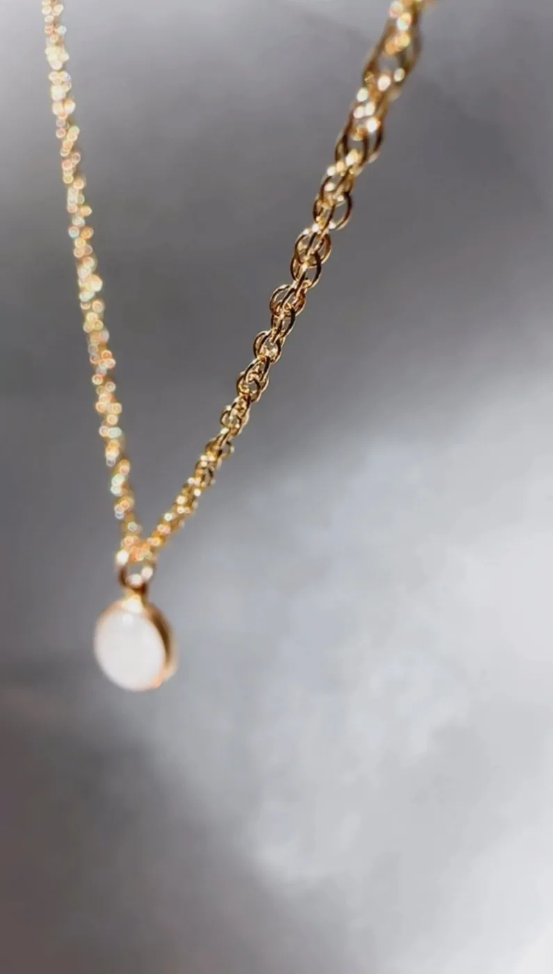 Cremation Roped Chain Necklace - 14K Solid Gold — product image 6