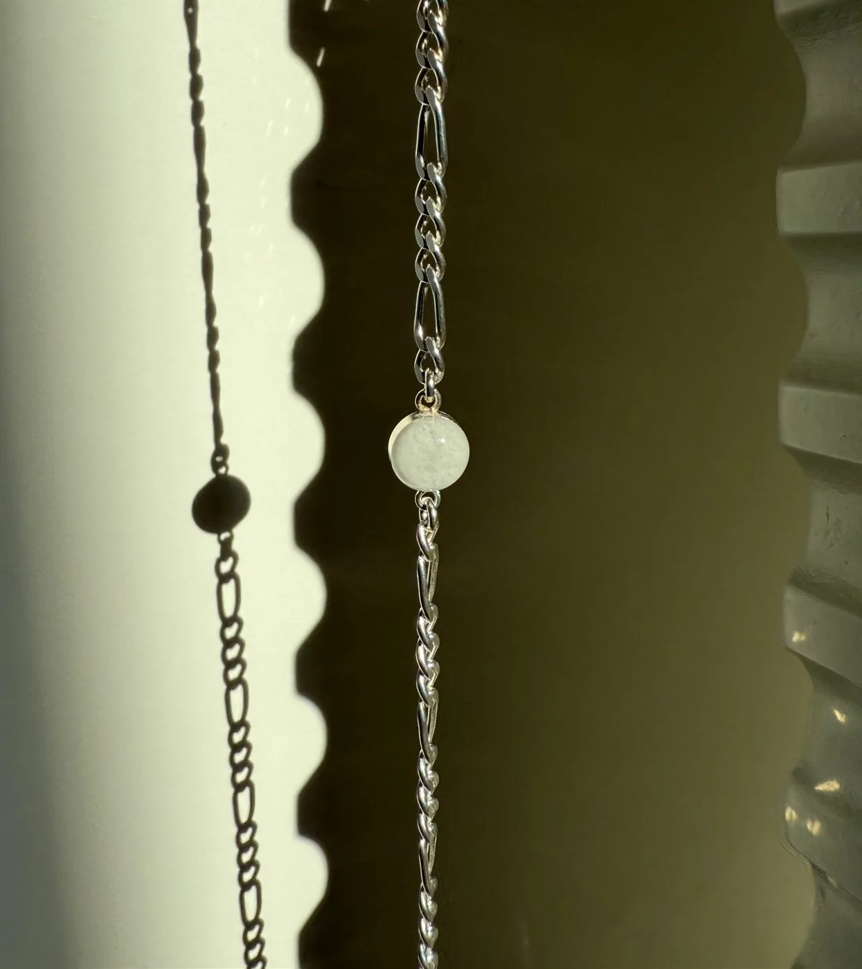 Cremation Thick Figaro Bracelet- Sterling Silver — product image 3