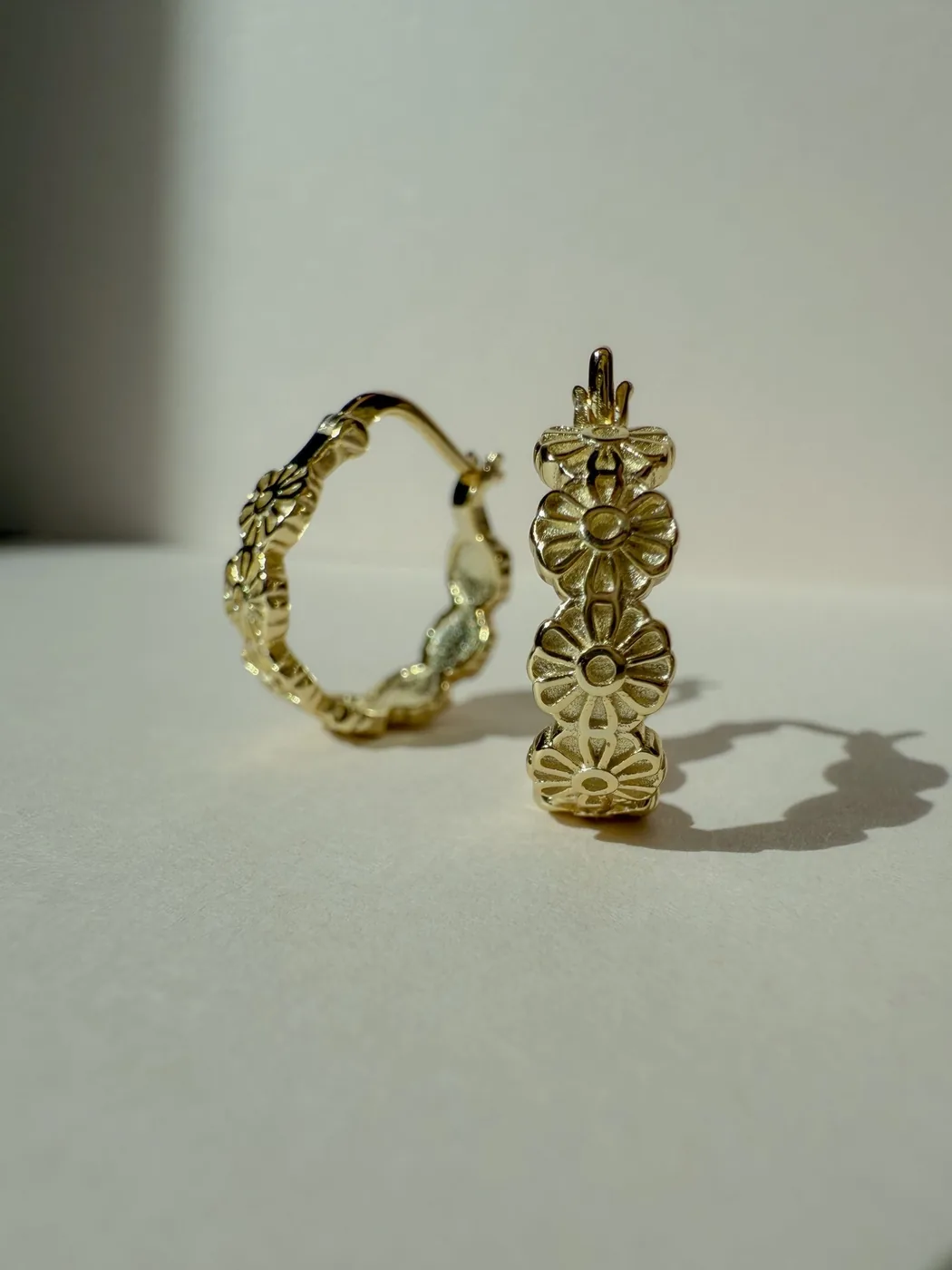 The Golden Hour Hoops - 14k Gold Filled — product image 6