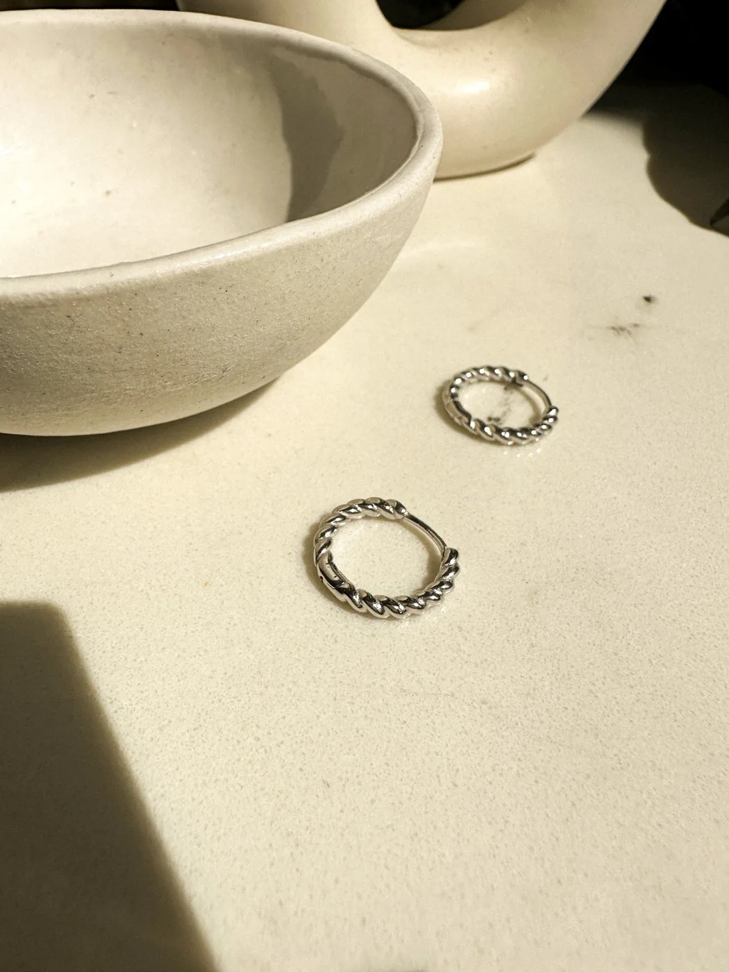Roped Hinge Hoops - Sterling Silver — product image 3