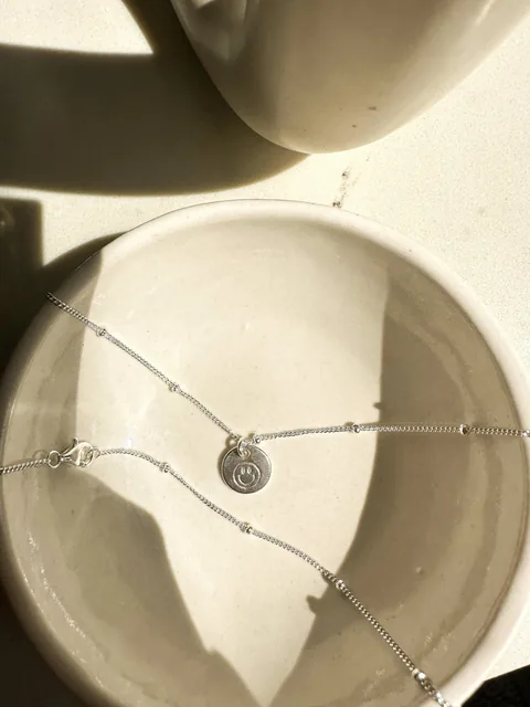 Smiley Face Necklace - Sterling Silver — product image 4