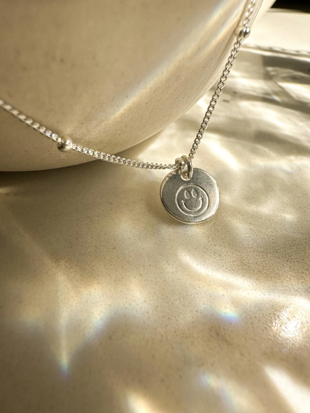 Smiley Face Necklace - Sterling Silver — product image 6