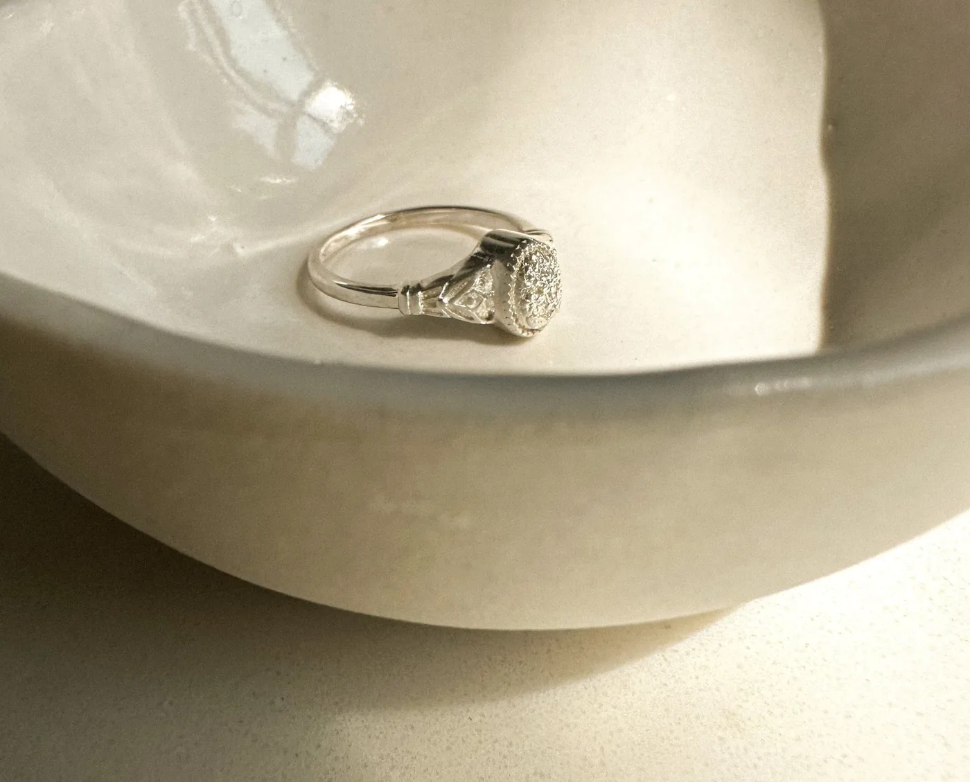 Forget-Me-Not Cremains Urn Ring - Sterling Silver — product image 9