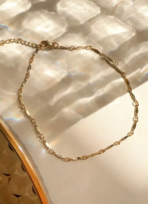 Bar Chain Anklet - 14K Gold Filled — product image 1