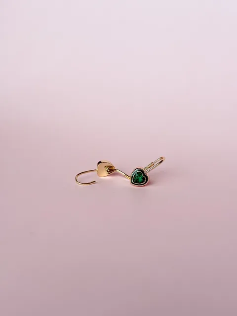 Emerald Heart Earrings- 14K Gold Filled — product image 3