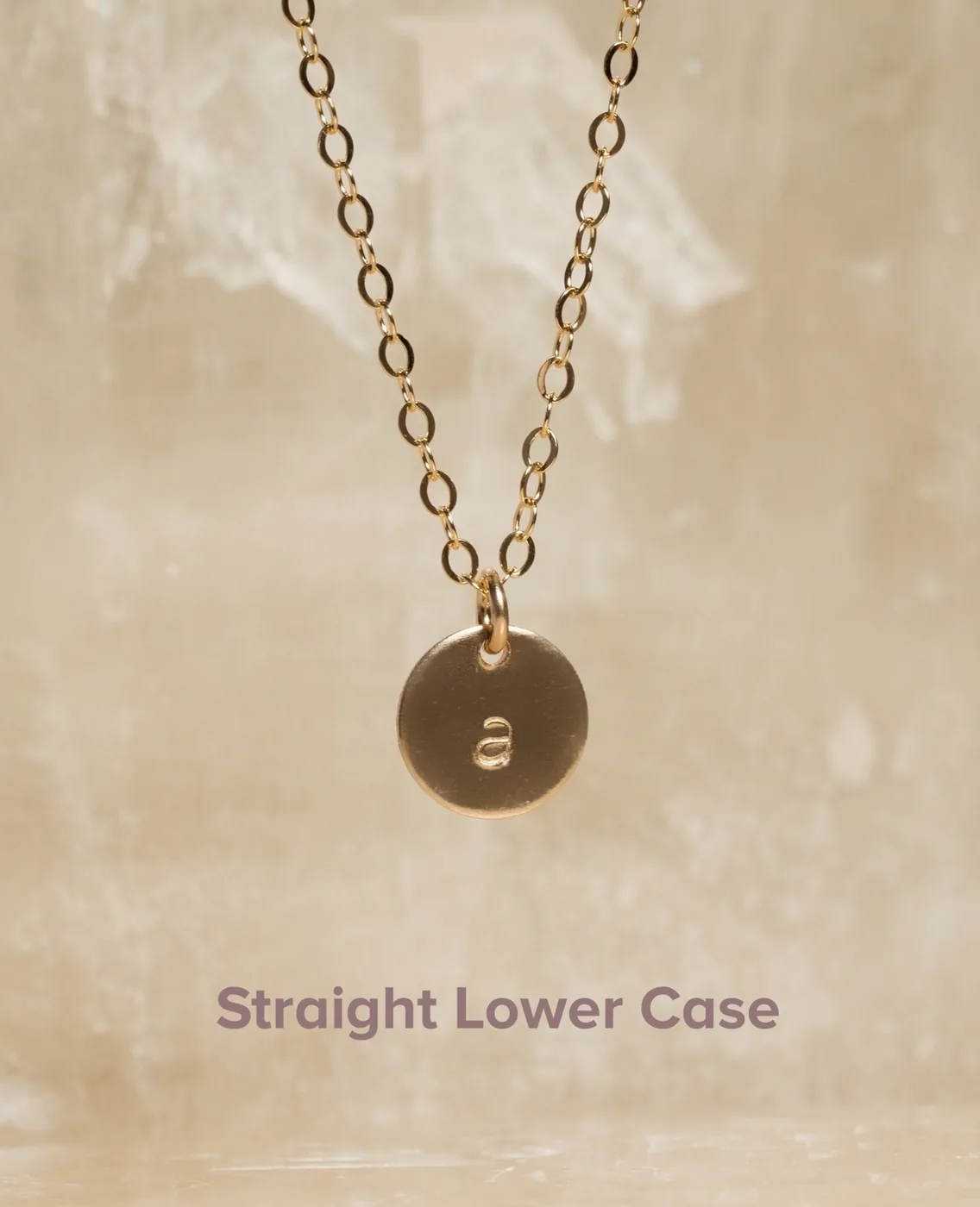 Initial Pendant Flat Cable Necklace - Personalized - 14k Gold Filled — product image 1