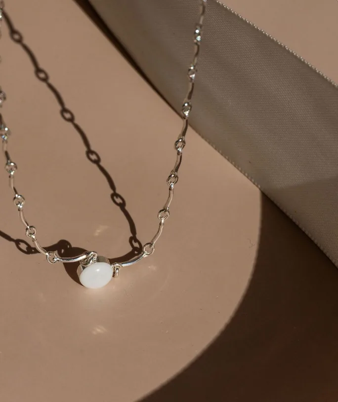 Mothers Milk Scalloped Necklace - Sterling Silver — product image 3