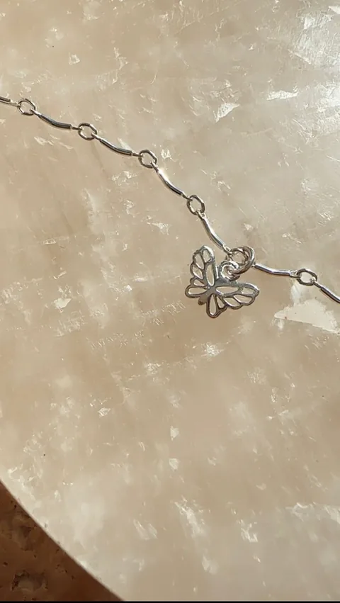 Butterfly U Chain Necklace - Sterling Silver — product image 4