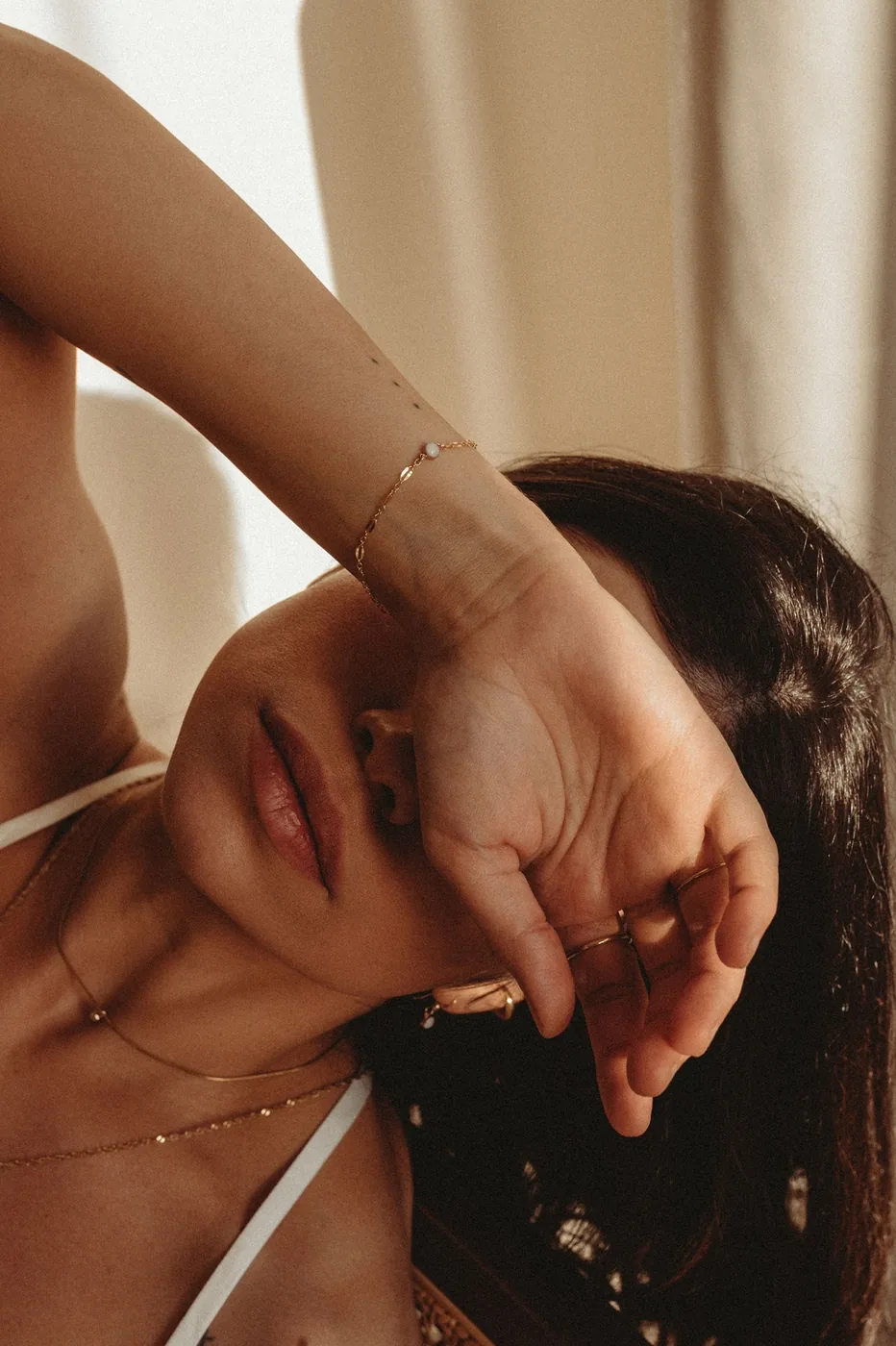 Cremation Sequin Chain Bracelet- 14k Gold Filled — product image 3