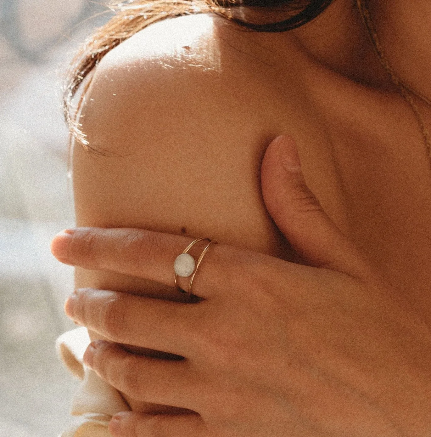 Mothers Milk Double Band Circle Ring - 14k Gold Filled — product image 4