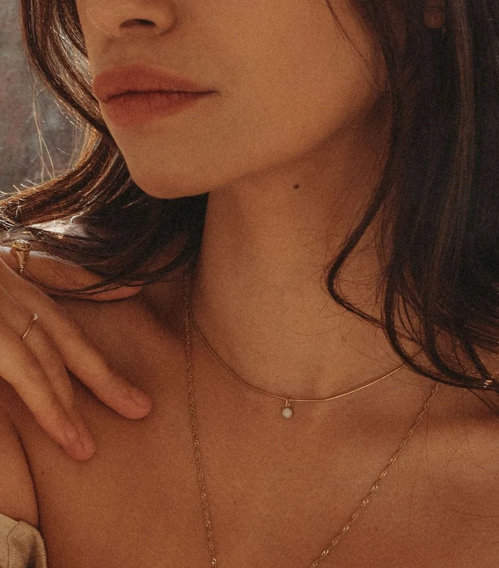 Cremation Snake Chain Necklace- 14k Gold Filled — product image 2