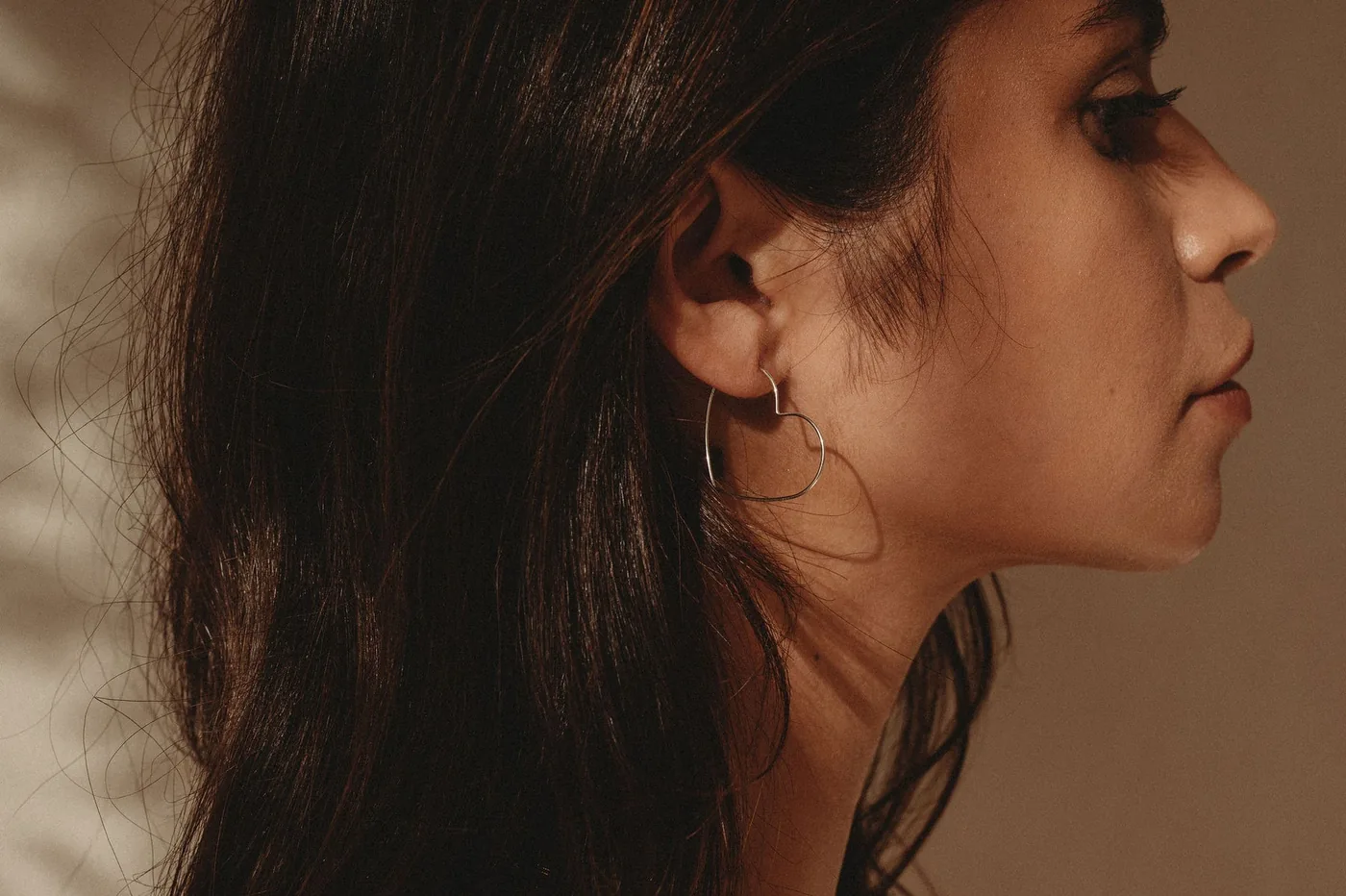 Heart Hoop Earrings - Sterling Silver — product image 2