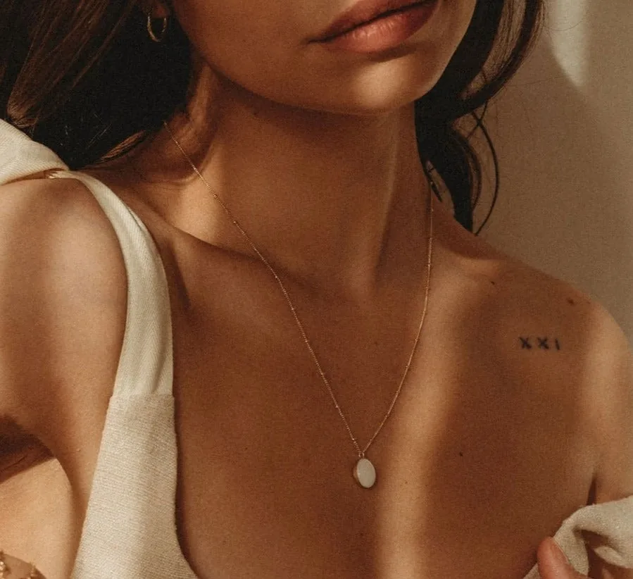 Cremation Oval Necklace - 14k Gold Filled — product image 11