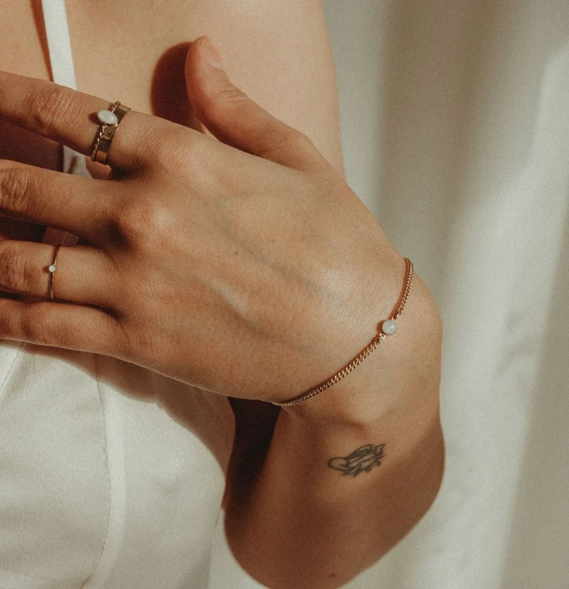 Mothers Milk Thick Curb Chain Bracelet- 14k Gold Filled — product image 2