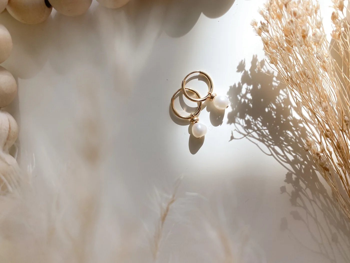 Pearl Huggie Hoops - 14k Gold Filled — product image 11