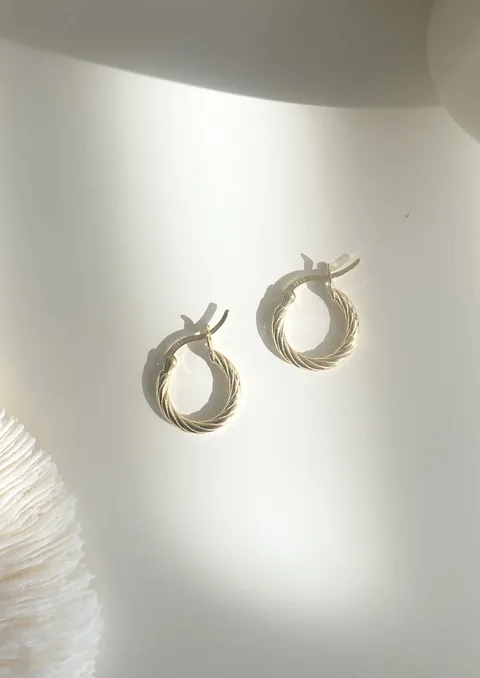 Small Twisted Hoops - 14k Gold Filled — product image 5