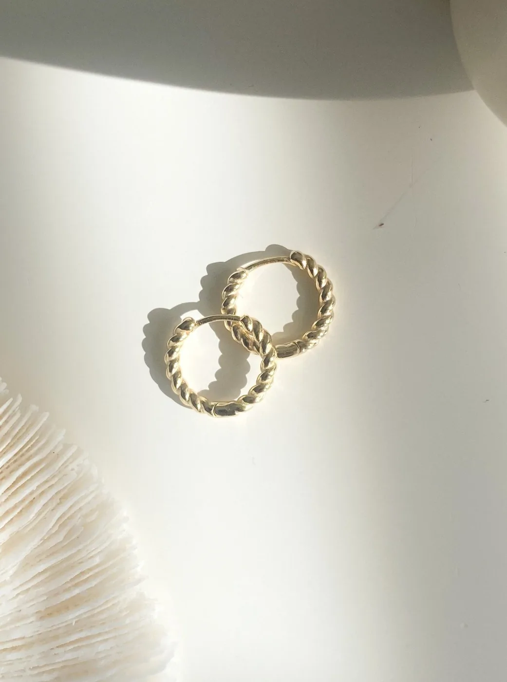 Roped Hinge Hoops - 14k Gold Filled — product image 5
