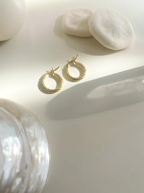 Small Twisted Hoops - 14k Gold Filled — product image 7